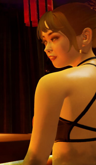 Custom lady for VR stripshow